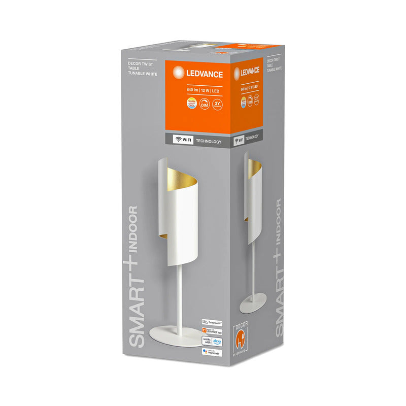 LEDVANCE Tischleuchte Tischlampe SMART+ WiFi Decor Twist weiß Stahl WLAN App 253 - 4058075757561