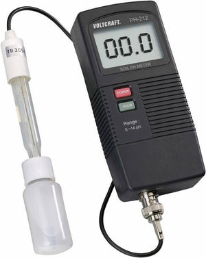 B-Ware Voltcraft PH-212 Boden pH Messgerät 0 bis 13 pH Bodenanalyse Set pH Wert
