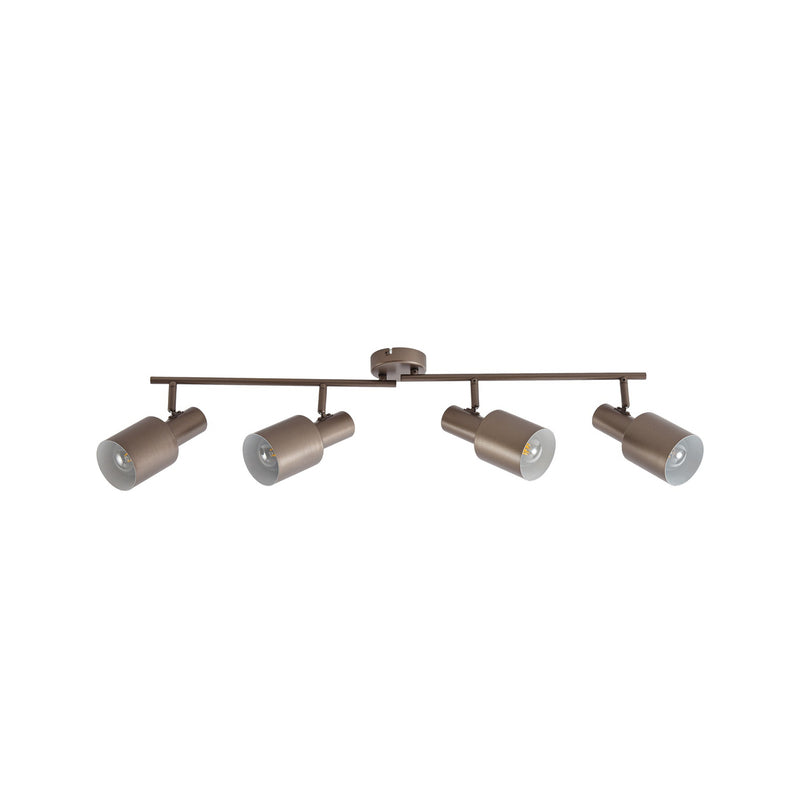 Lindby Deckenstrahler Ovelia LED Strahler dimmbar 4-flg braun 82x9cm IP20 - 4255830920387