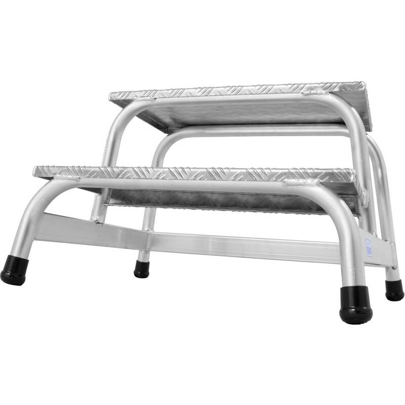 Krause Montagetritt Aluminium 2 Stufen Arbeitshöhe 2,4m TUV EN14183 400mm 4,8kg - 4009199805027