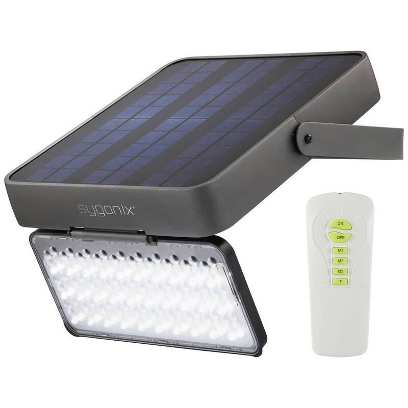 Sygonix Solar-Außenwandleuchte Wandleuchte Wandlampe LED 30W Neutralweiß Schwarz - 4064161238548