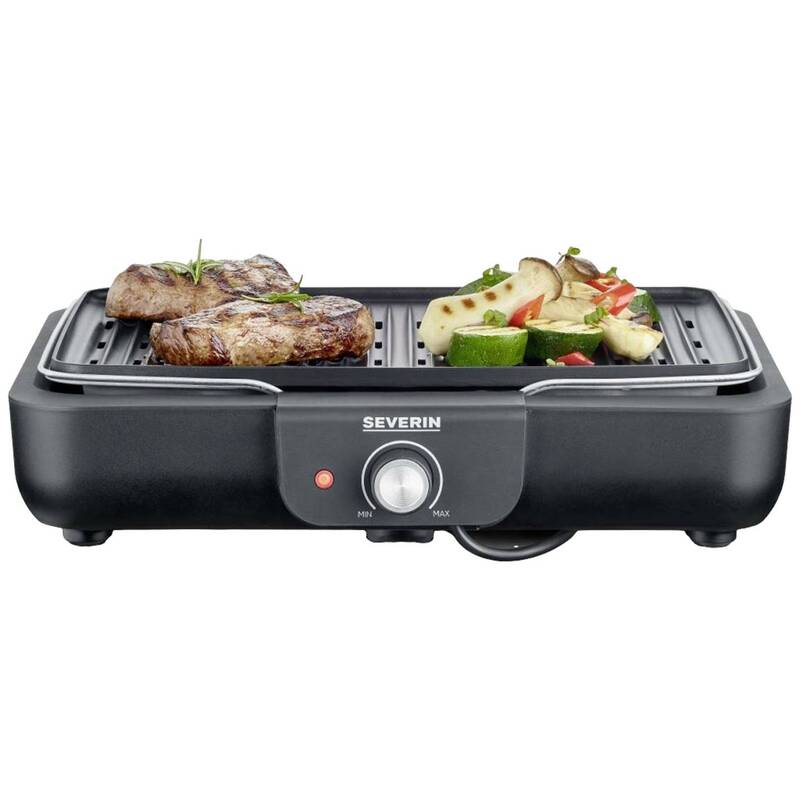 Severin Tischgrill PG8556 Elektrogrill Schwarz 2200W Schnellaufheizen 230°C - 4008146043666