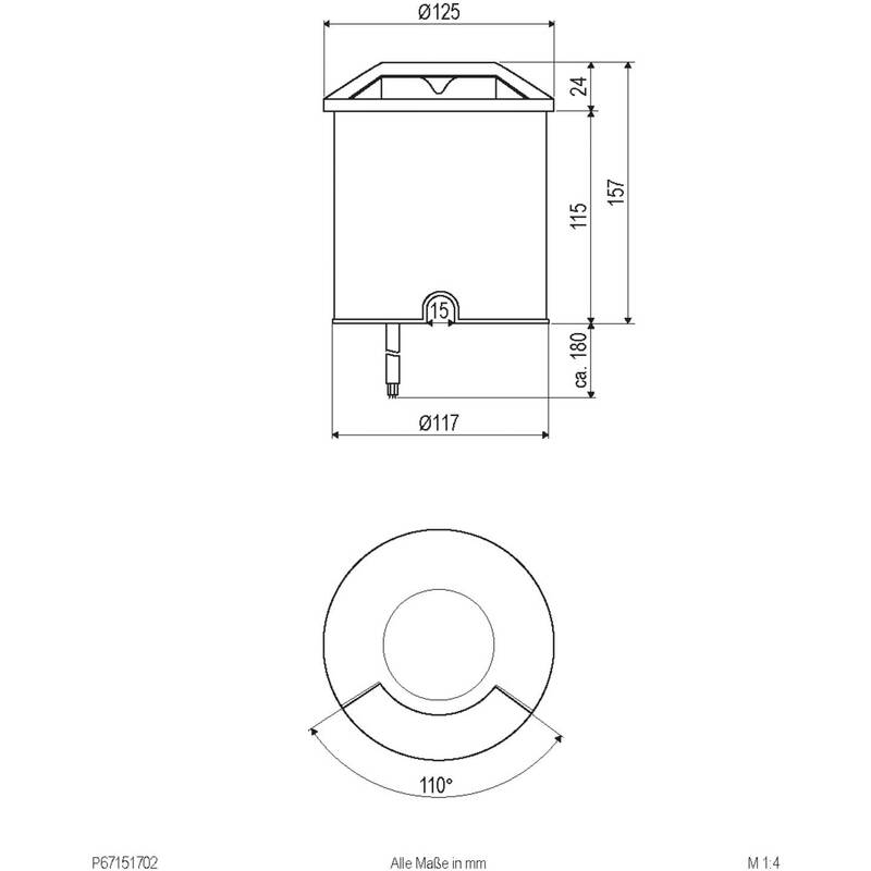 EVN LED Bodeneinbauleuchte 1-facher Lichtau Bodenlampe LED Lampe Einbauleuchte - 4037293024068