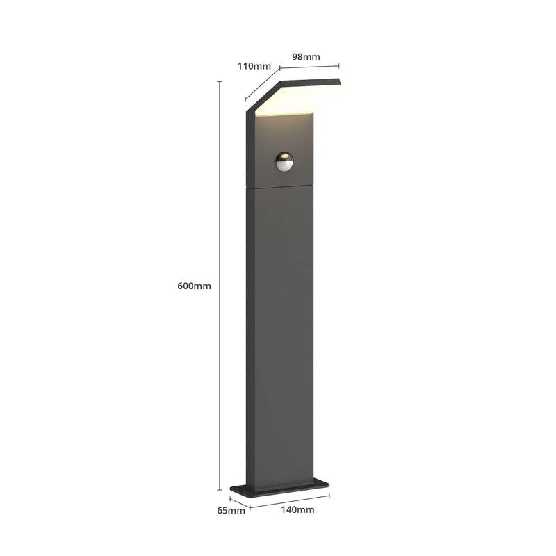 Lucande Grafitgraue LED-Wegeleuchte Außenleuchte Lampe Leuchte Nevio Gartenlampe - 6291106557091