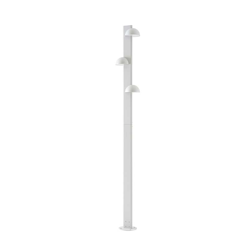 Lucande Außenleuchte Velira LED Gartenlampe 220cm hellgrau IP44 warmweiß 2700lm - 4255830907845