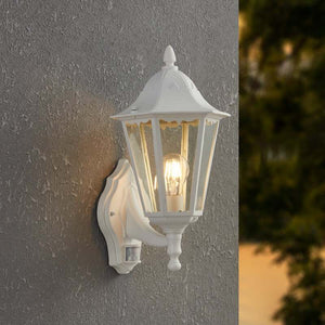 B-Ware Eglo Außenlampe Gartenleuchte Navedo LED Wandleuchte mit Sensor weiß 42cm