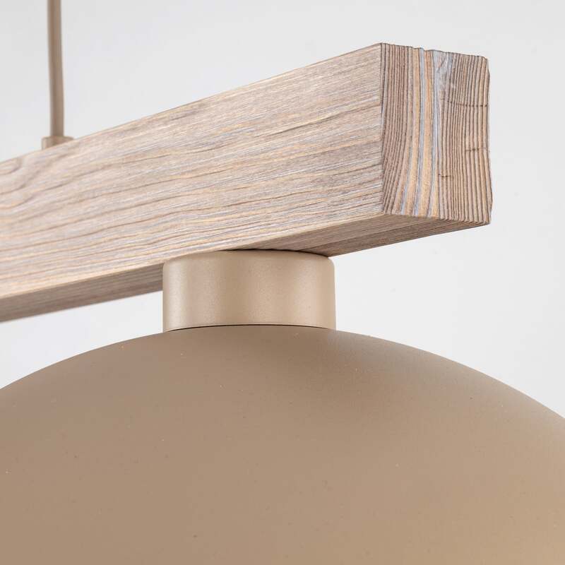 TK-Lighting Hängeleuchte Oslo sandfarben 2-flg LED Pendelleuchte dimmbar 83 cm - 5906135110117