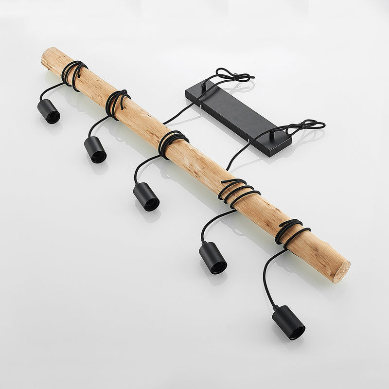 Lindby Hängeleuchte Rom 5-flg LED Pendelleuchte Lampe dimmbar schwarz 116cm - 4251096581171