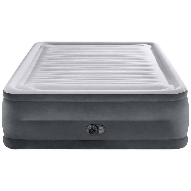 Intex Luftbett ComfortPlush DuraBeam 203x152cm grau Elektropumpe 272kg max. - 6941057422961