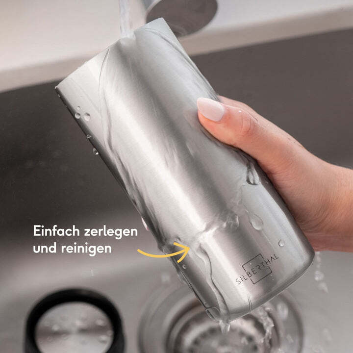 SILBERTHAL Thermobecher Kaffeebecher Edelstahl Silber isoliert geschmacksneutral - 4260470466188