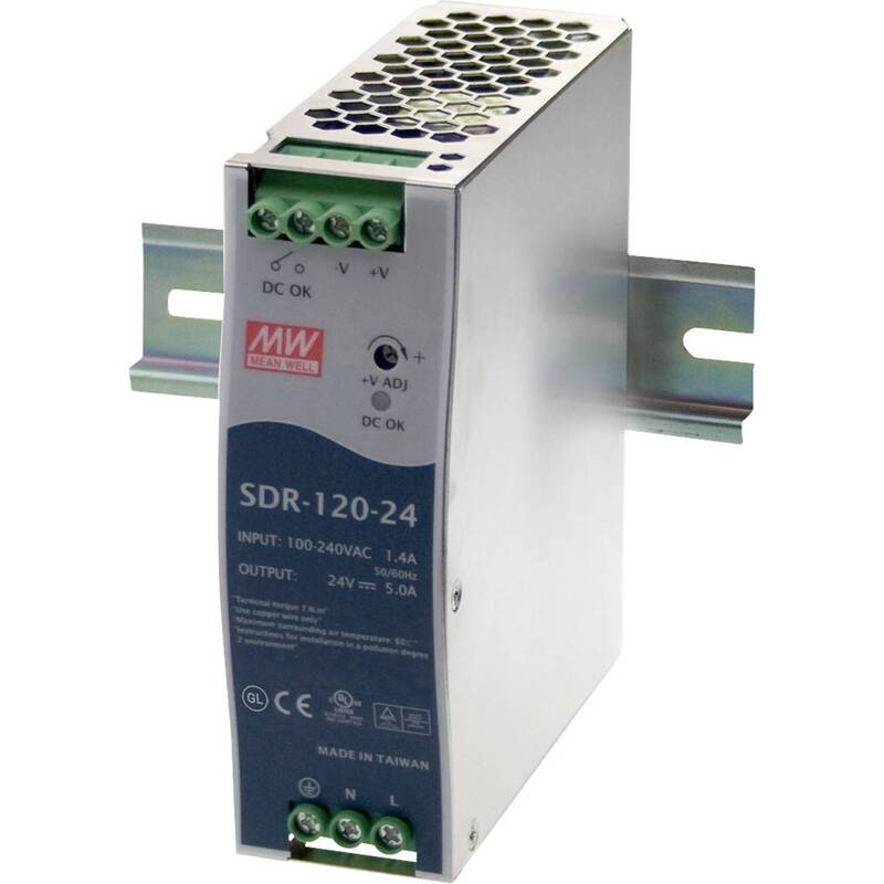 Mean Well Hutschienen-Netzteil SDR-120-48 48V DC 120W 2.5A Schraubklemme 1x - 4711287422374