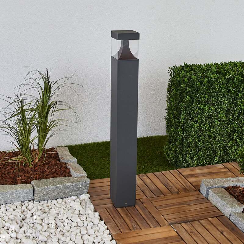 Lucande LED-Pollerleuchte Egon Wegelicht Mastleuchte mit eckigem Leuchtkörper - 4251096538823
