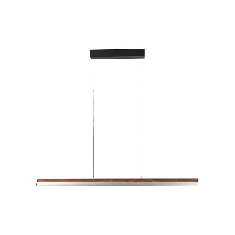 Lucande Hängeleuchte Pendelleuchte Lutana LED dimmbar rosegold Holz 101cm - 4255830903274