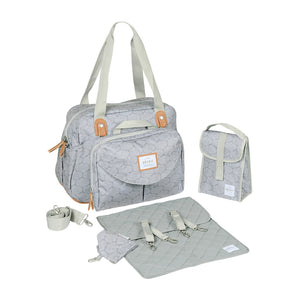 B-Ware BÉABA Wickeltasche Tasche Baby Tasche Playprint Tiny Clouds Fassungsvermögen