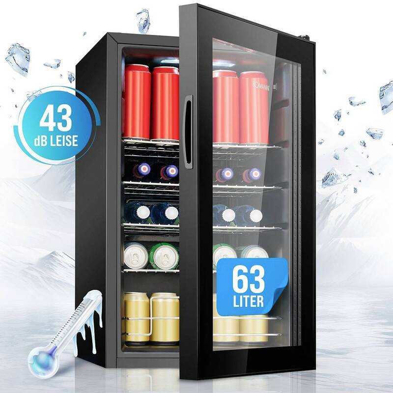 Bomann Kühlschrank KSG 7287 Standgerät 63l Energieeffizienzklasse E schwarz 85W - 4004470728712
