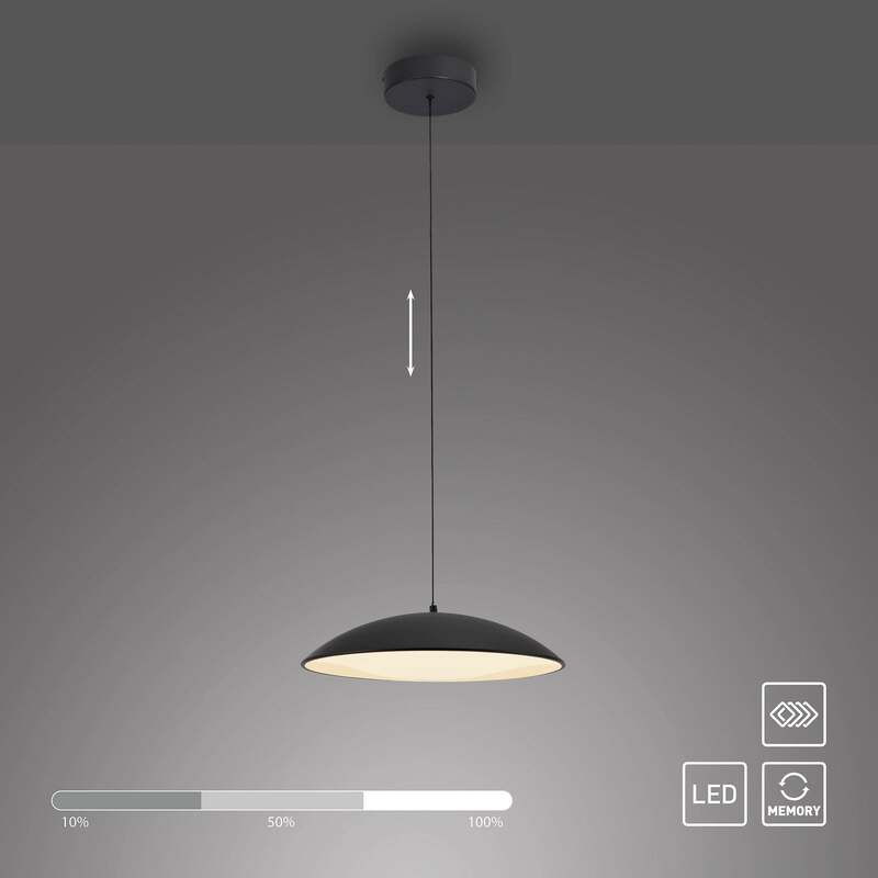 SCHÖNER WOHNEN-Kollektion Hängeleuchte LENTE LED Pendelleuchte dimmbar schwarz - 4043689017965