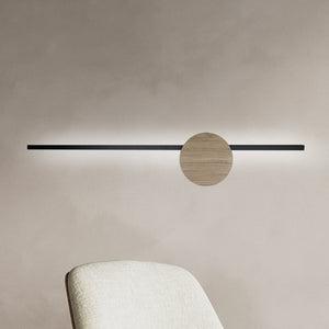 B-Ware TK Lighting LED Wandlampe Leuchte Java II schwarz eiche Metall Höhe 93 cm