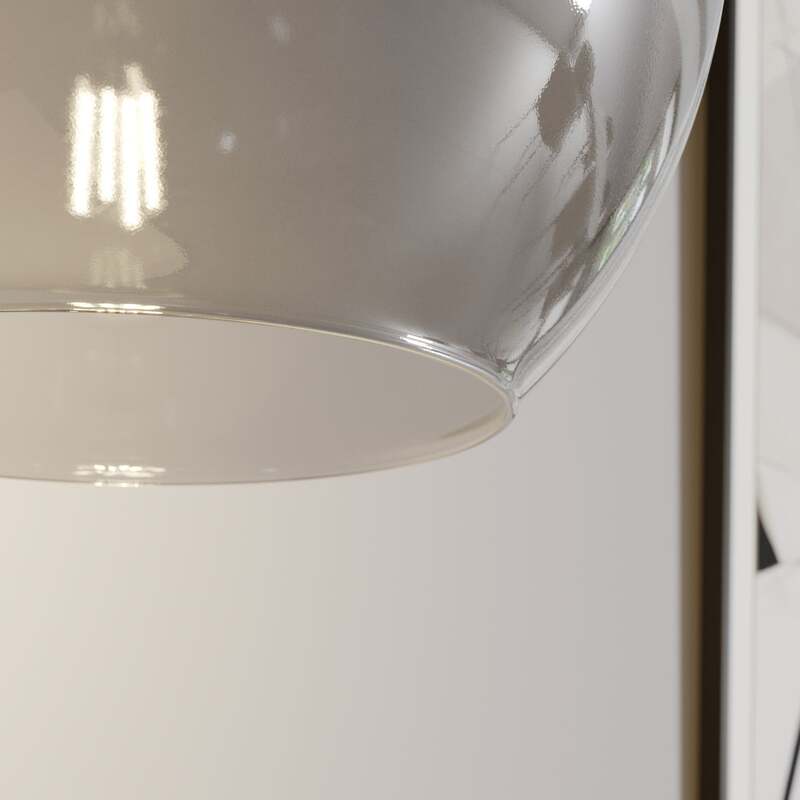 TK Lighting Hängeleuchte Cubus Hängelampe Leuchte Licht rauchgrau Glas Ø30cm E27 - 5901780542924
