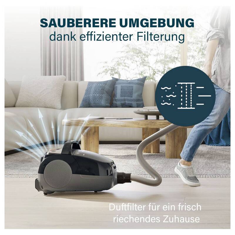 Princess Staubsauger Bodenstaubsauger 800W HEPA Staubbeutel schwarz 4l 9m - 8711387998386