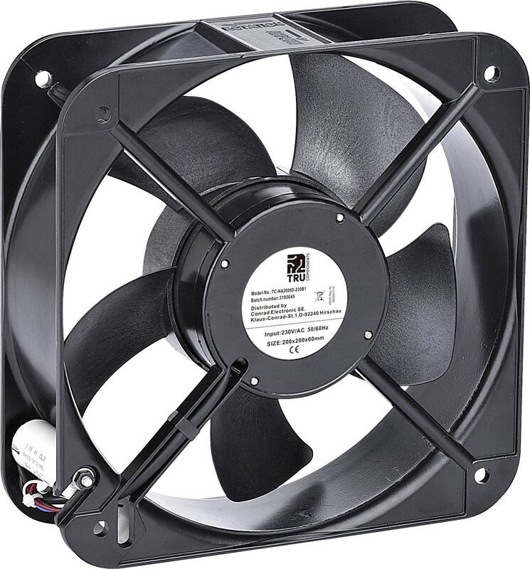 TRU COMPONENTS TC-NA20060 Axiallüfter 50.5W 890m³/h 230V 69dB 200x200x60mm - 4064161327433