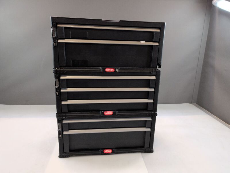 Keter Werkstattwagen schwarz 7 Schubladen Werkzeugwagen Handwerkzeug 60x38x83cm - 7290106925144