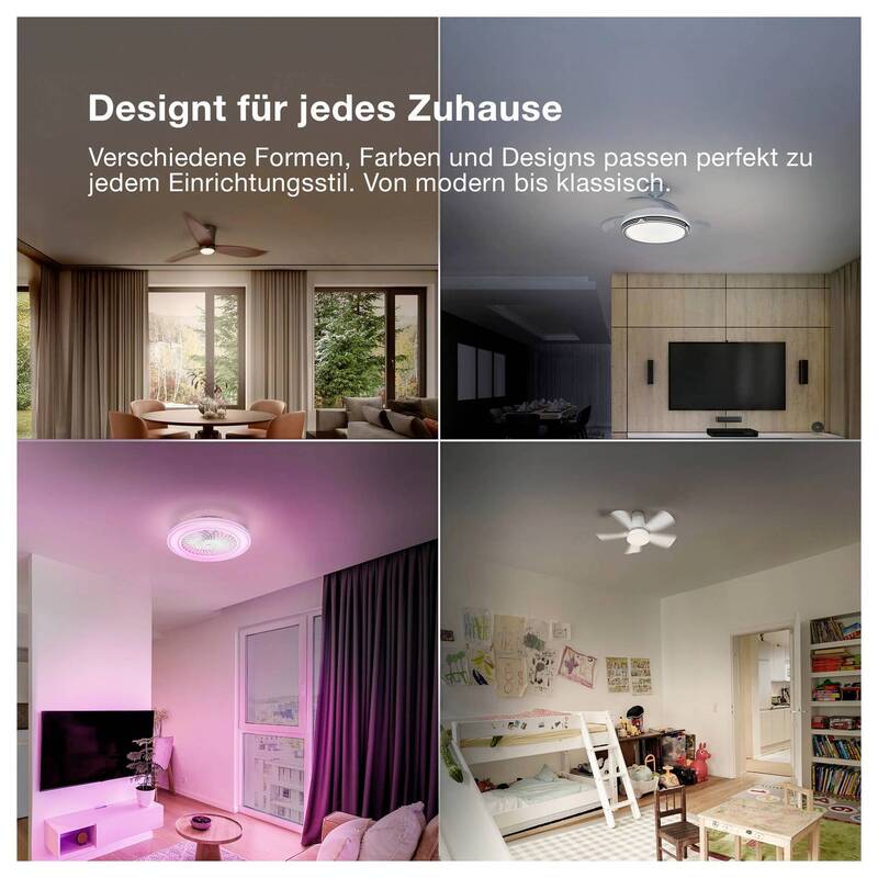 OSRAM Deckenventilator Leste 445mm LED Ventilator dimmbar Fernbedienung weiß - 4058075857735