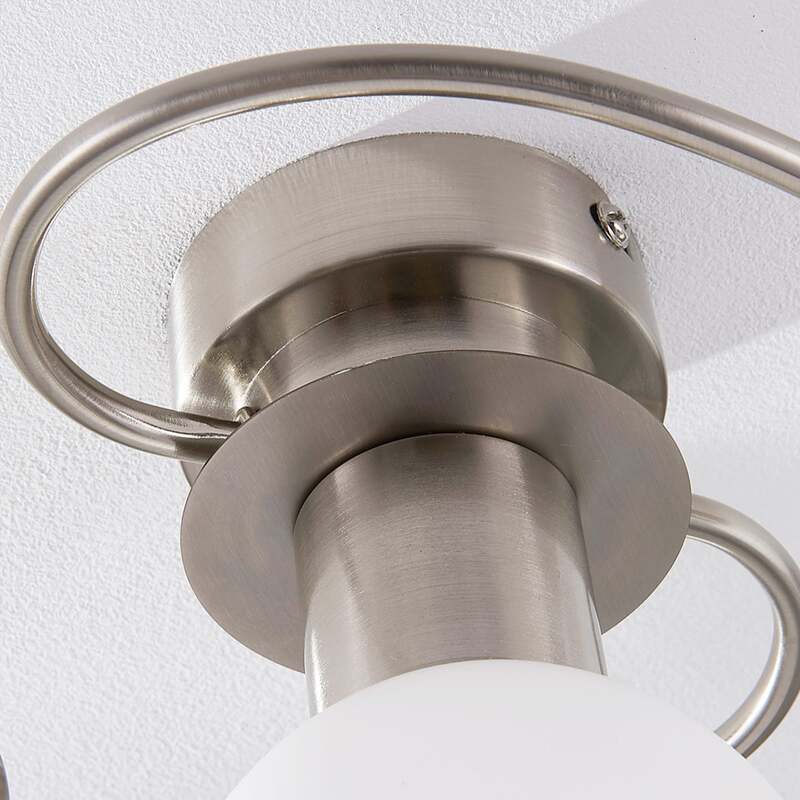 Lindby Deckenlampe Ciala LED Lampe 3-flammig dimmbar nickel satiniert Ø 10 cm - 4251096524086