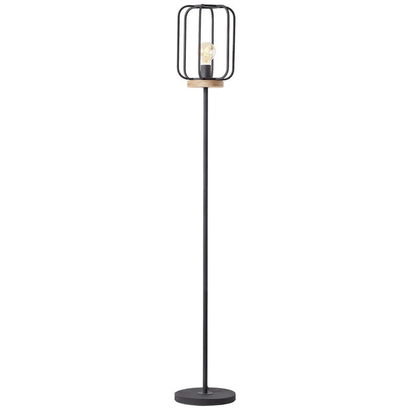 Brilliant Stehlampe Tosh LED Holz dunkel schwarz Lampe Leuchte mit Schalter - 4004353395321