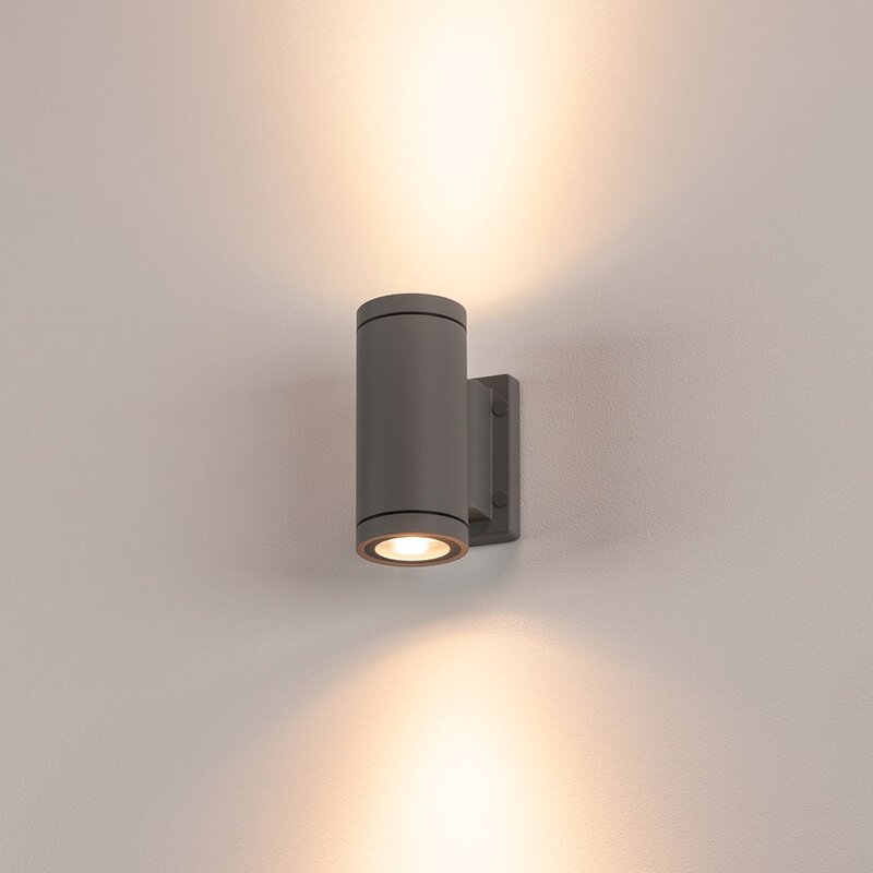 SLV Außenwandleuchte Halogen GU10 70 W New Myra Wall Up & Down Anthrazit27 - 4024163140324