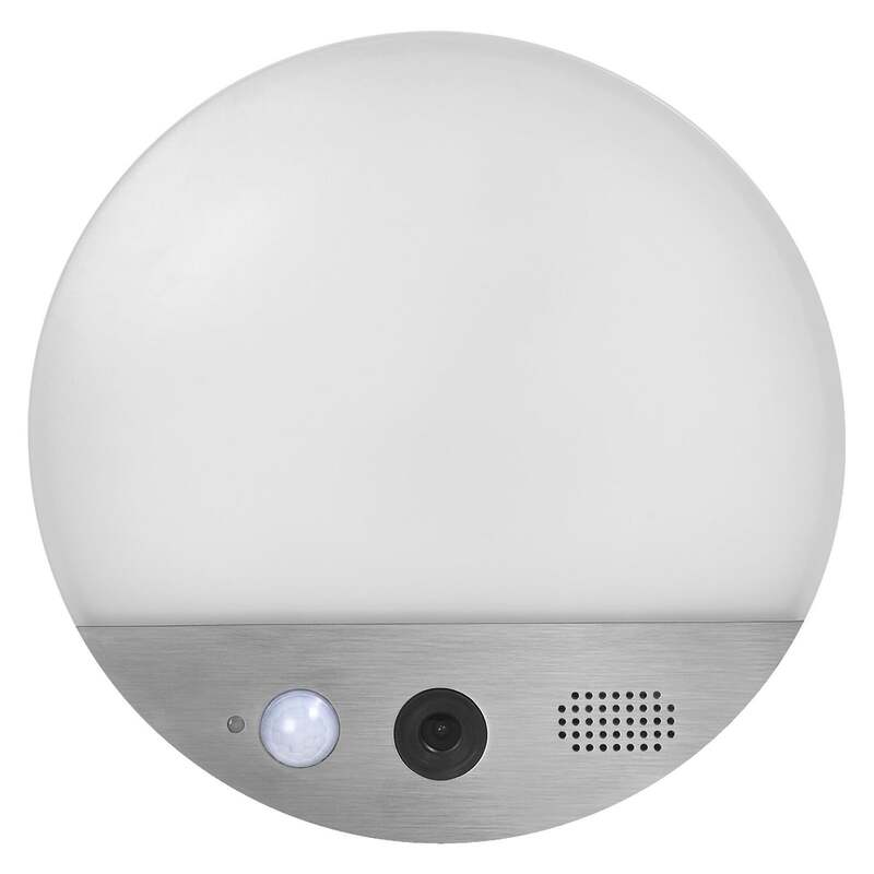 OSRAM SMART+ Außenwandleuchte ROUND LED Gartenlampe Kamera Sensor grau IP44 - 4099854474910