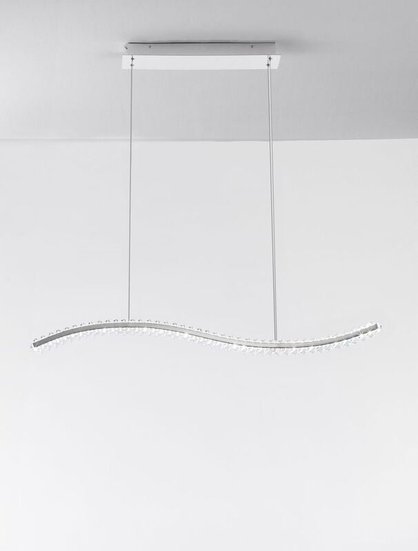 Nova Luce Pendelleuchte Hängeleuchte AURELIA LED Chrom Neutralweiß dimmbar 43 W - 5212017435149