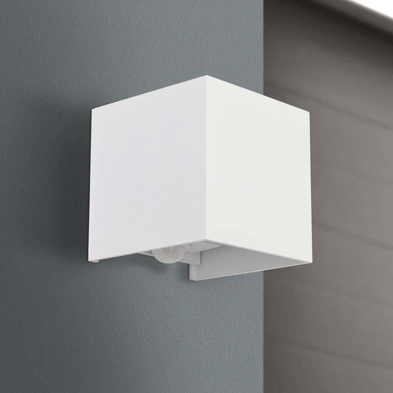 ORION LED-Außenwandleuchte Cube-S weiß mit Bewegungsmelder IP54 700 lm - 9003090277179