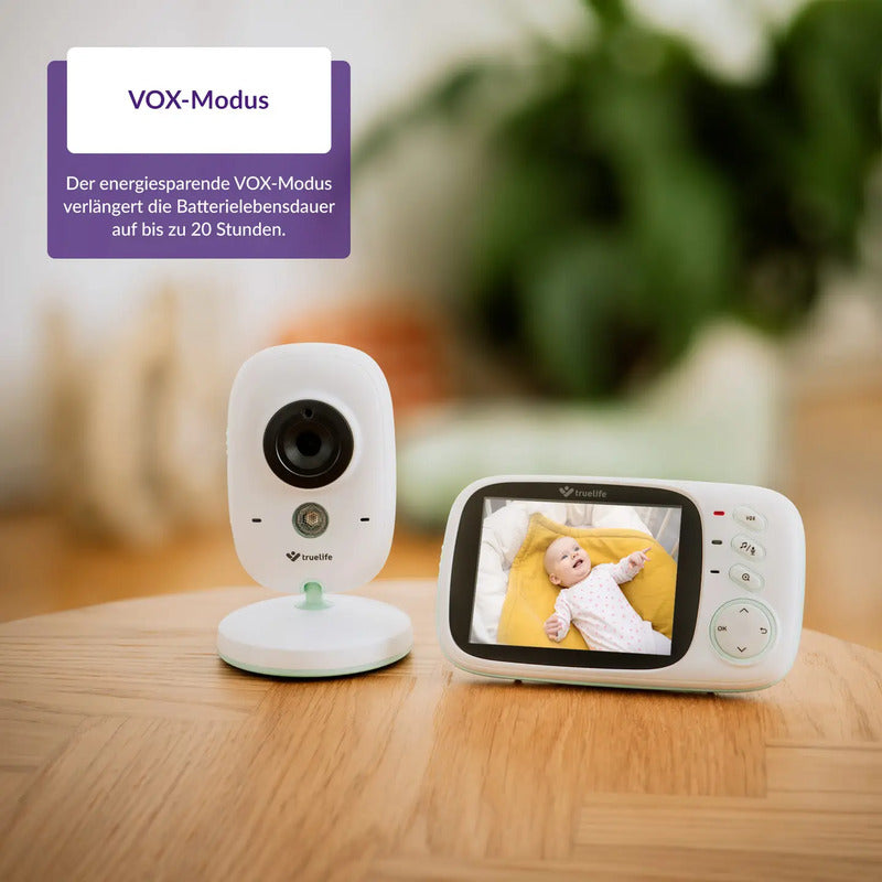 truelife Babyphone NannyCam H32 Pro Monitor mit Kamera Digital 2.4 GHz 300m - 8595724900535