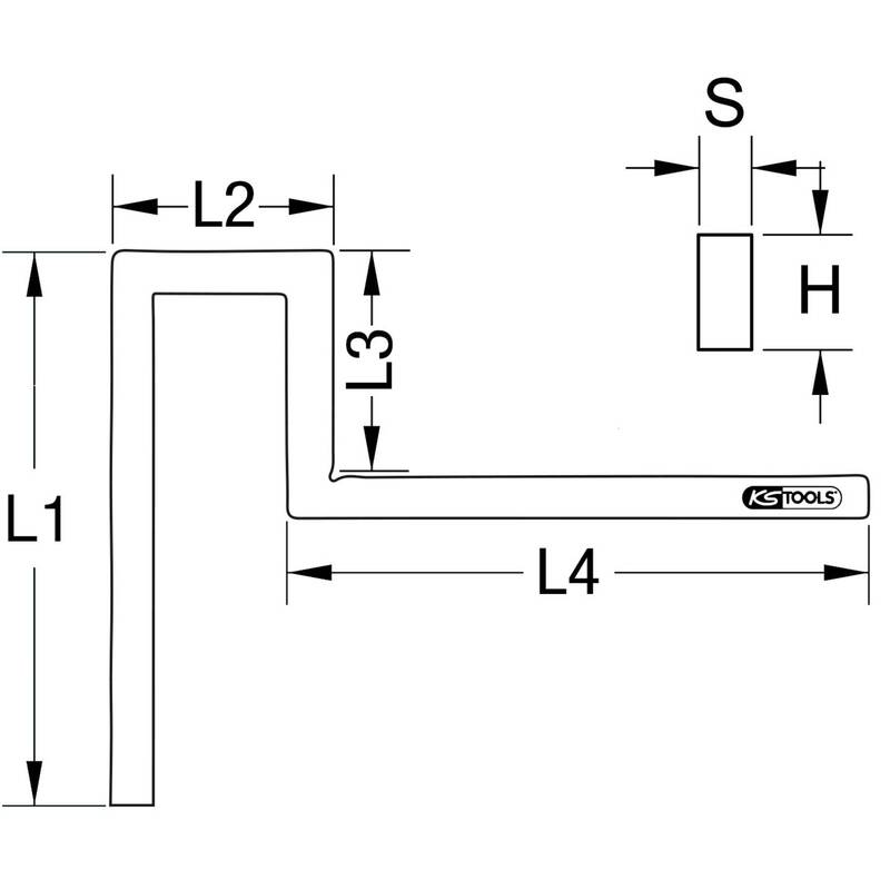 Ks Tools Flanschenwinkel Ausrichtwinkel Flansch 1000 mm Winkel rostfreier Stahl - 4042146771266