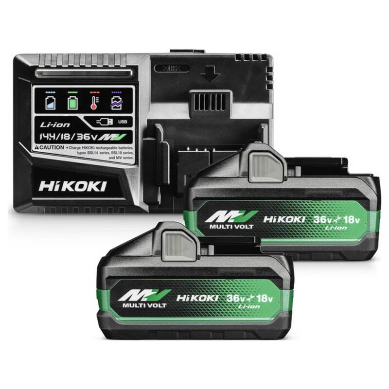HiKOKI 2 Werkzeug-Akkus und Ladegerät UC18YSL3WJZ 18V 36V 4Ah 8Ah Werkzeug Akku - 4966376413959