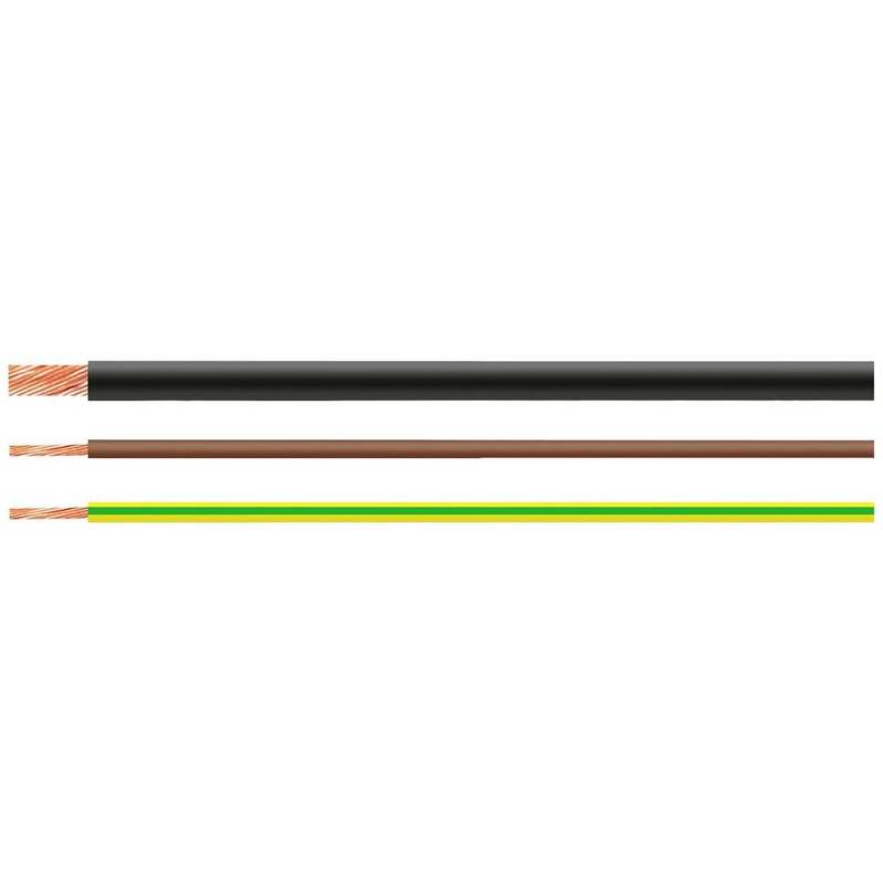 Helukabel Einzelader Leitung Kabel H07Z-K 1x1.50 mm² Braun Weiß 100m Polyolefin - 2050007235781