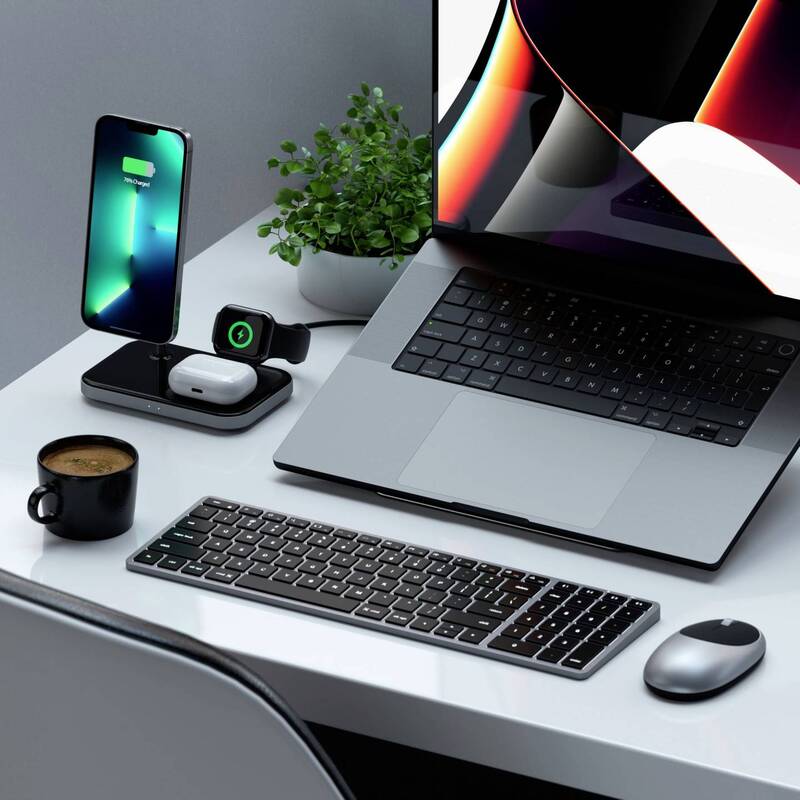 Satechi Tastatur Keyboard Slim X3 Bluetooth QWERTZ Anthrazit mit Beleuchtung - 0879961009618