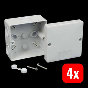 4x B-Ware KOPOS Abzweigdose halogenfrei 101x101x63mm flammwidrig bis 850°C hell-grau