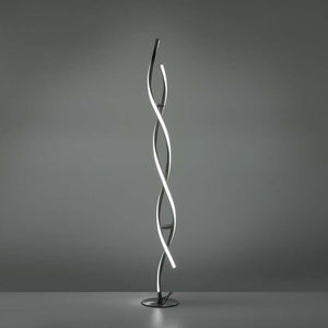 B-Ware LOLA Smart Stehleuchte Swing LED Lampe dimmbar RGB Farbwechsel silber 140cm