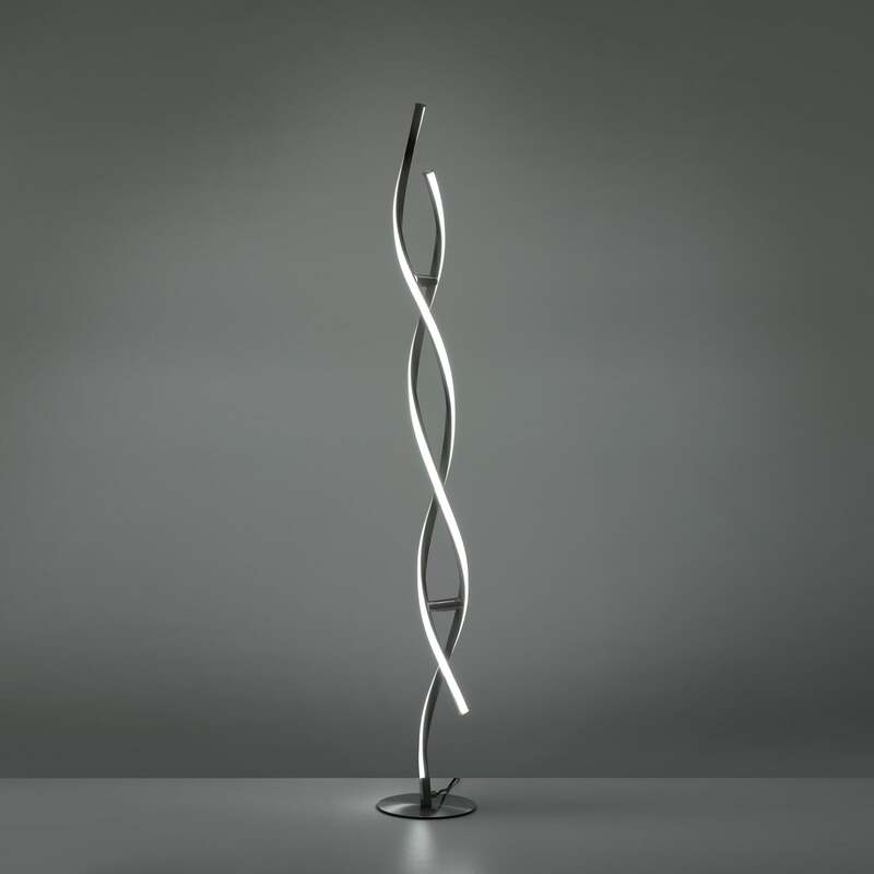 LOLA Smart Stehleuchte Swing LED Lampe dimmbar RGB Farbwechsel silber 140cm - 4043689978099