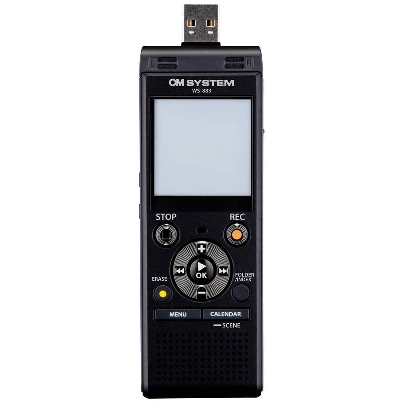 OM System Diktiergerät WS-883 Aufnahmegerät 2080 Minuten Schwarz 4GB USB - 4545350055912