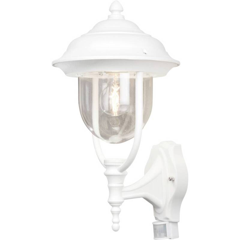 Konstsmide Außenwandleuchte Wandlampe Bewegungsmelder Parma Weiß E27 LED Weiß - 7318307235258