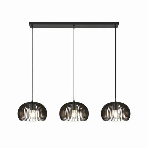 Lindby Pendelleuchte Jusra Hängeleuchte Lampe Leuchte 3-flg. E27 Metall schw28 - 4251096551778