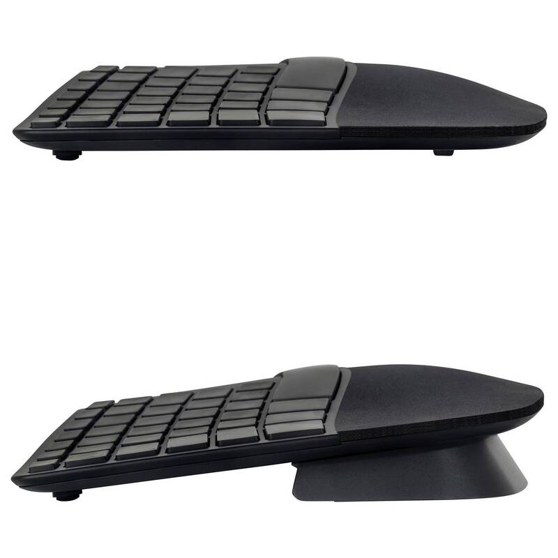Matias Tastatur Keyboard FK413PCD-DE Ergonomisch Kabellos QWERTZ Schwarz - 0833742007965