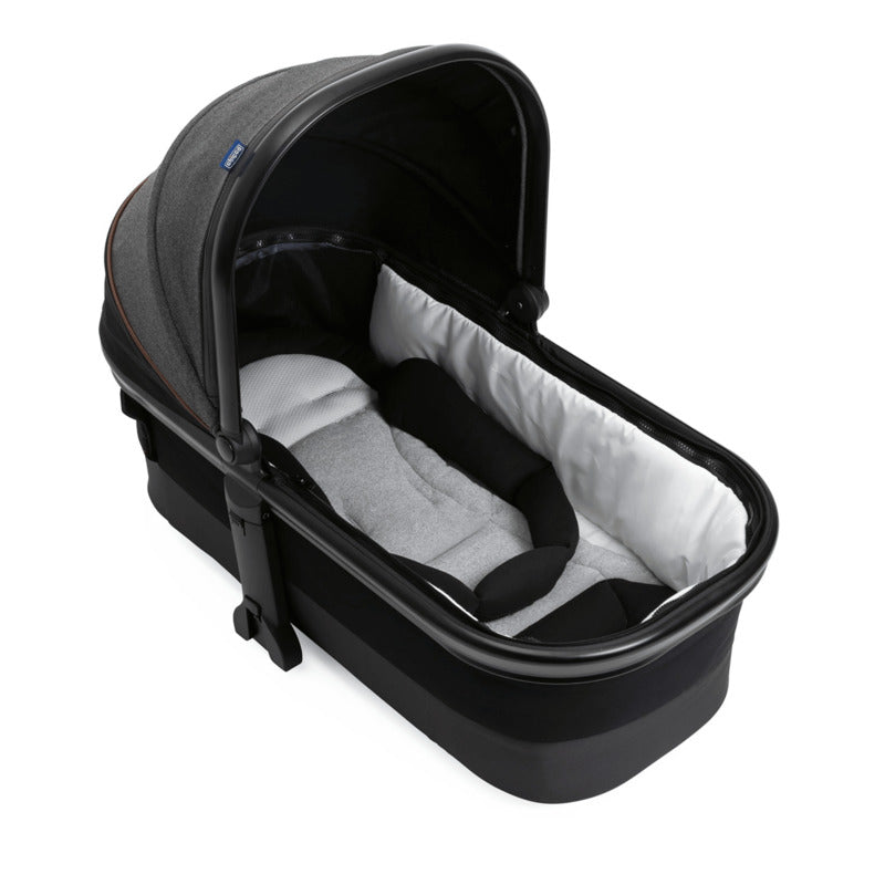 chicco Mysa Babytrage Tragesystem Light Black Satin Schwarz für Neugeborene - 8058664163823