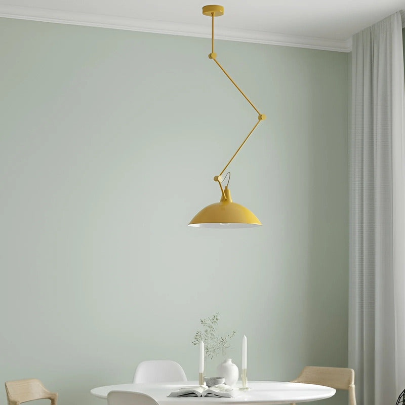 Hängeleuchte Melos LED Pendelleuchte dimmbar Metall gelb 95cm Höhe Ø36cm - 5904798662400