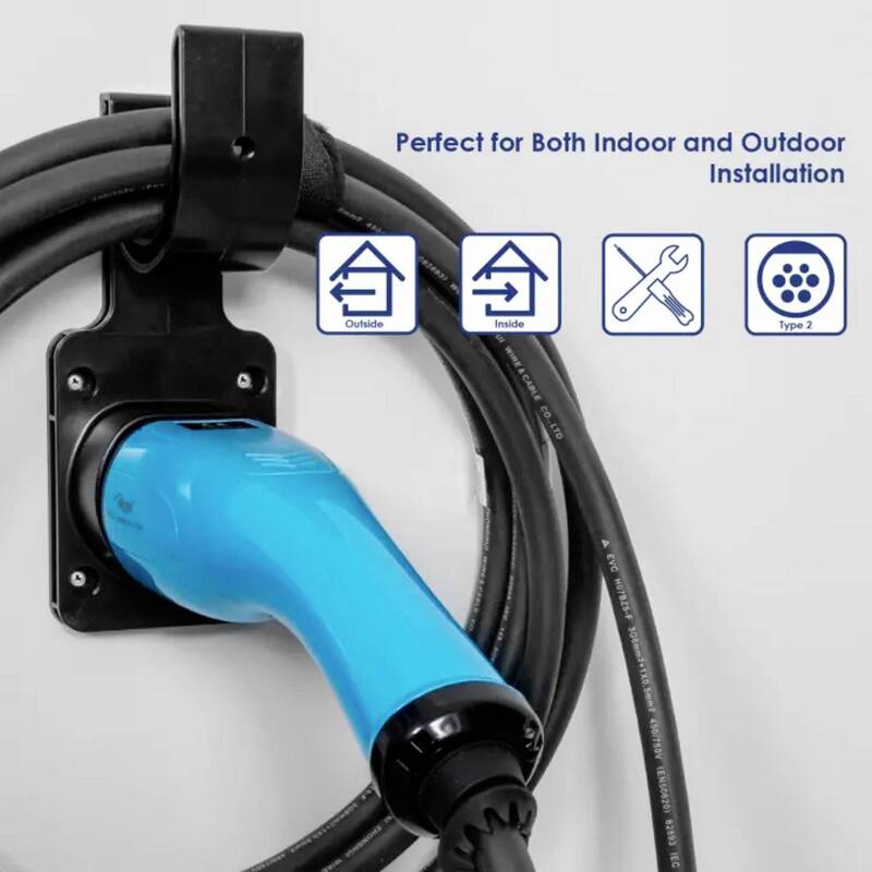 Akyga Wandhalterung Typ 2 AK-SC-E15 für Typ 2 Ladestecker 200mm 145g kompakt - 5906708750078