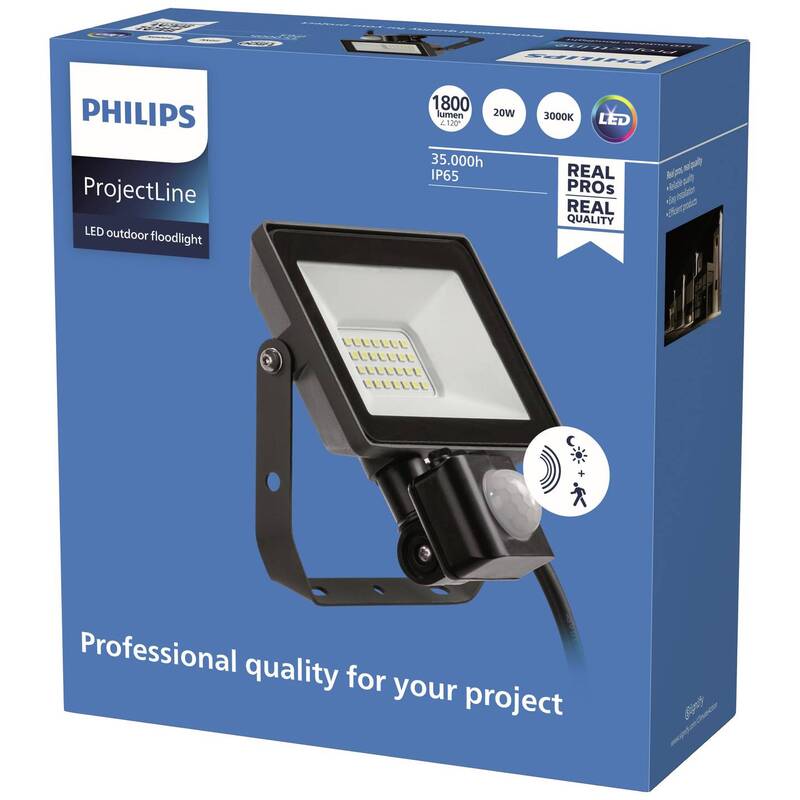 Philips ProjectLine Flutl 20W 3000K IR IP65 LED Flutlichtstrahler schwarz - 8719514954427