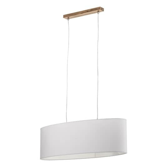 Euluna Hängeleuchte Cassy mit einem weißen Textilschirm Hängeleuchte Lampe Li655 - 5907642769317