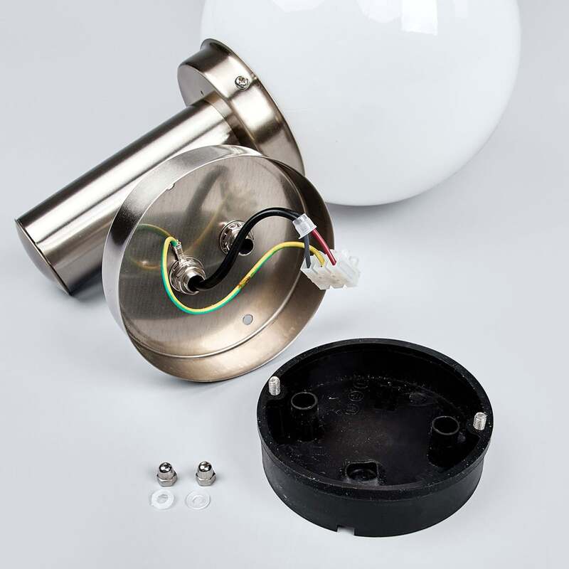 Lindby Außenwandleuchte Nada Edelstahl Gartenlampe Bewegungsmelder IP44 E27 LED - 4251096510867